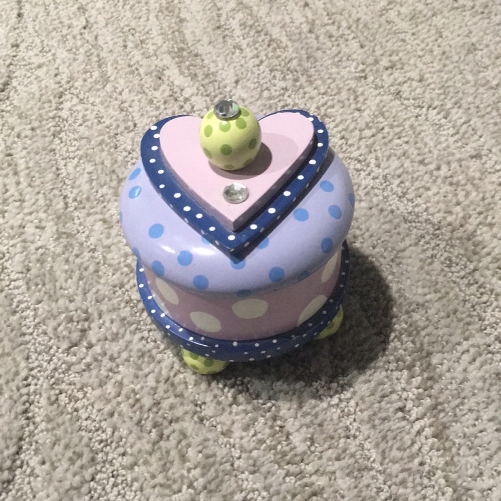 Purple heart jewelry box